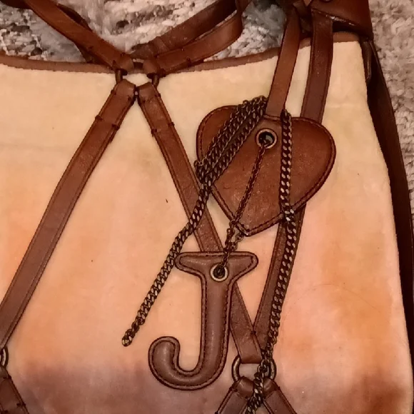Rare! Y2K Juicy Couture Vintage Velour And Leather Bag - Picture 3 of 13